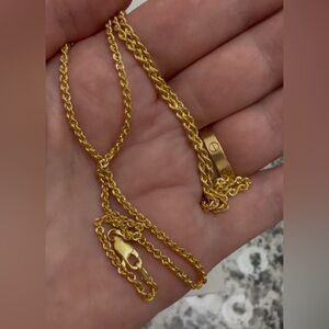 New 18k Italian 20” Gold Chain Necklace
